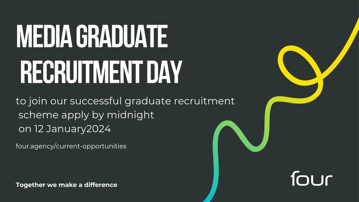 Four are hosting a graduate intake day at our London offices on Tuesday 30 January 2024. If you are interested in applying, more info here t.ly/2NZ75 #TogetherWeMakeADifference #WeAreEpic