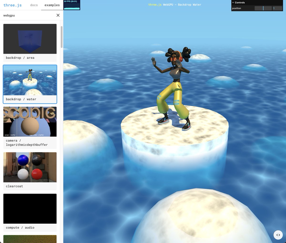 Three.js tweet media