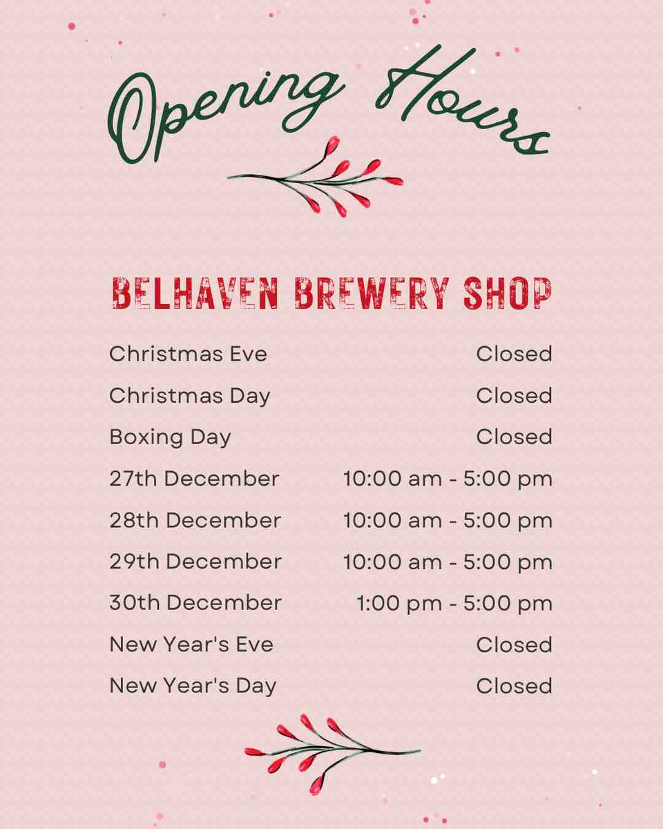 Our brewery shop is open until 5pm today, and 1-5pm tomorrow (Sat 23rd Dec). We have beer, branded merchandise and gift vouchers available in store. 🎄