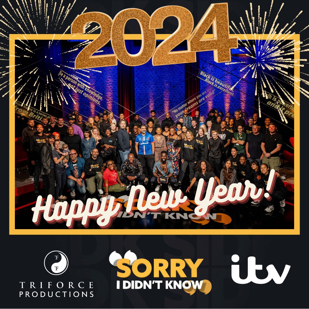 🎉HAPPY NEW YEAR EVERYONE!🎉 ⭐️Everyone at SIDK wishes you all the best for the new year ahead. We hope that 2024 brings you everything you wish for and more!! If you haven't seen the BRAND NEW SERIES of Sorry, I Didn't Know yet, don't worry - you can catch it all on ITVX!