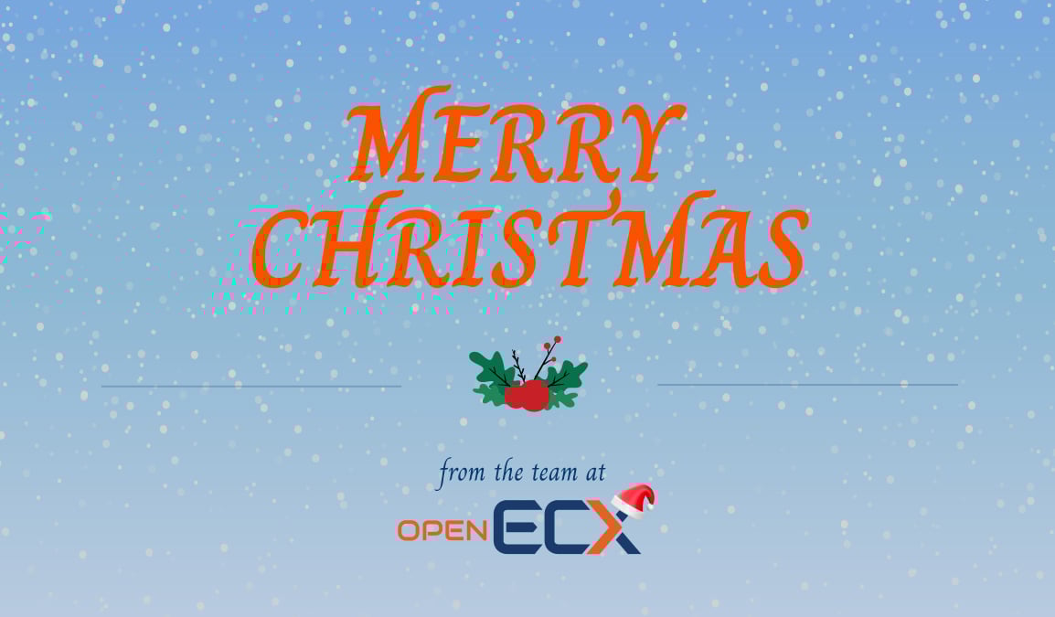 From everyone at Open ECX, we wish you all a very Merry Christmas and a happy and successful 2024!
