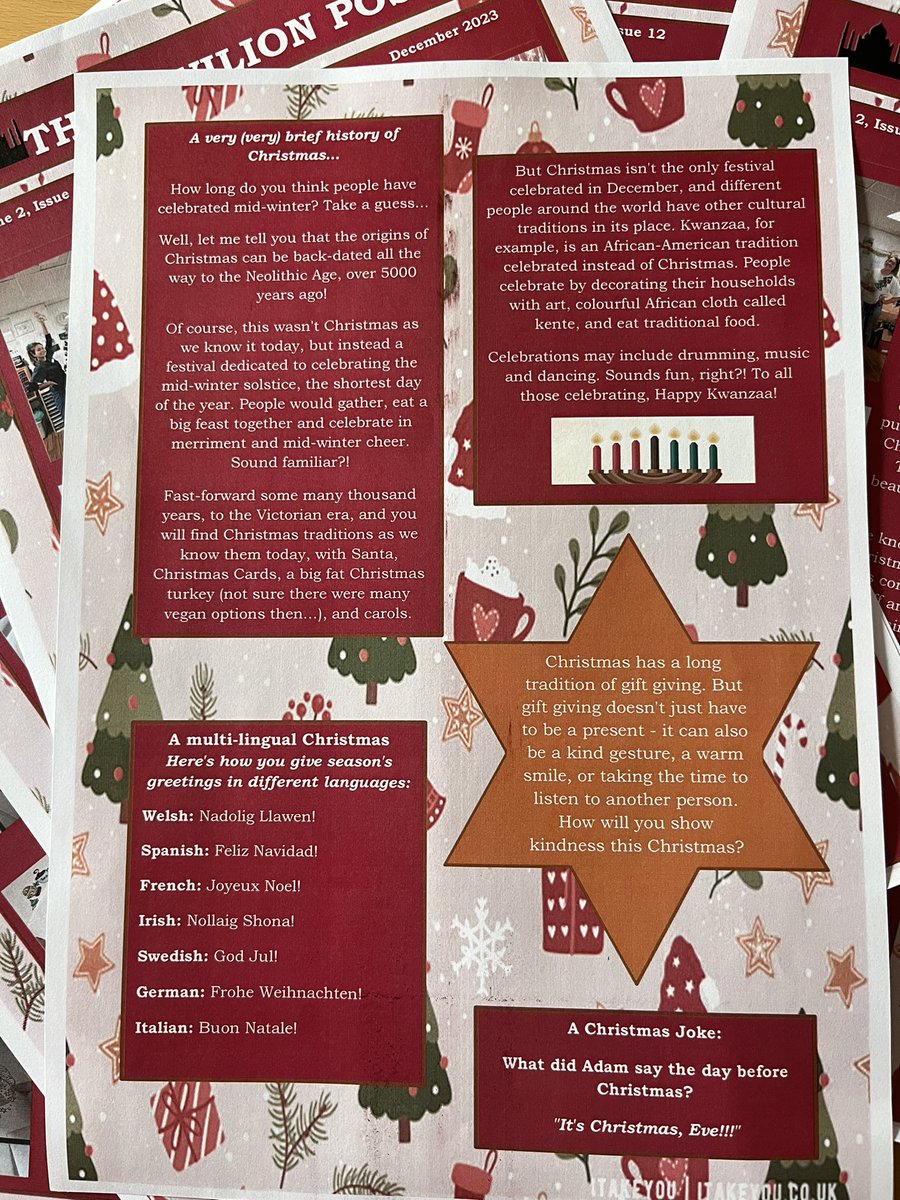 It’s the final Pavilion Post of 2023 😮 🎄🎇 A big thank you to <a href="/ConnieFinney4/">Connie</a> for creating this Christmas edition. We have loved creating and sharing with you all the monthly post and happenings on the ward! Roll on a weekend filled with fun &amp; activities! 🎄🎉 <a href="/Safewards/">Safewards</a>