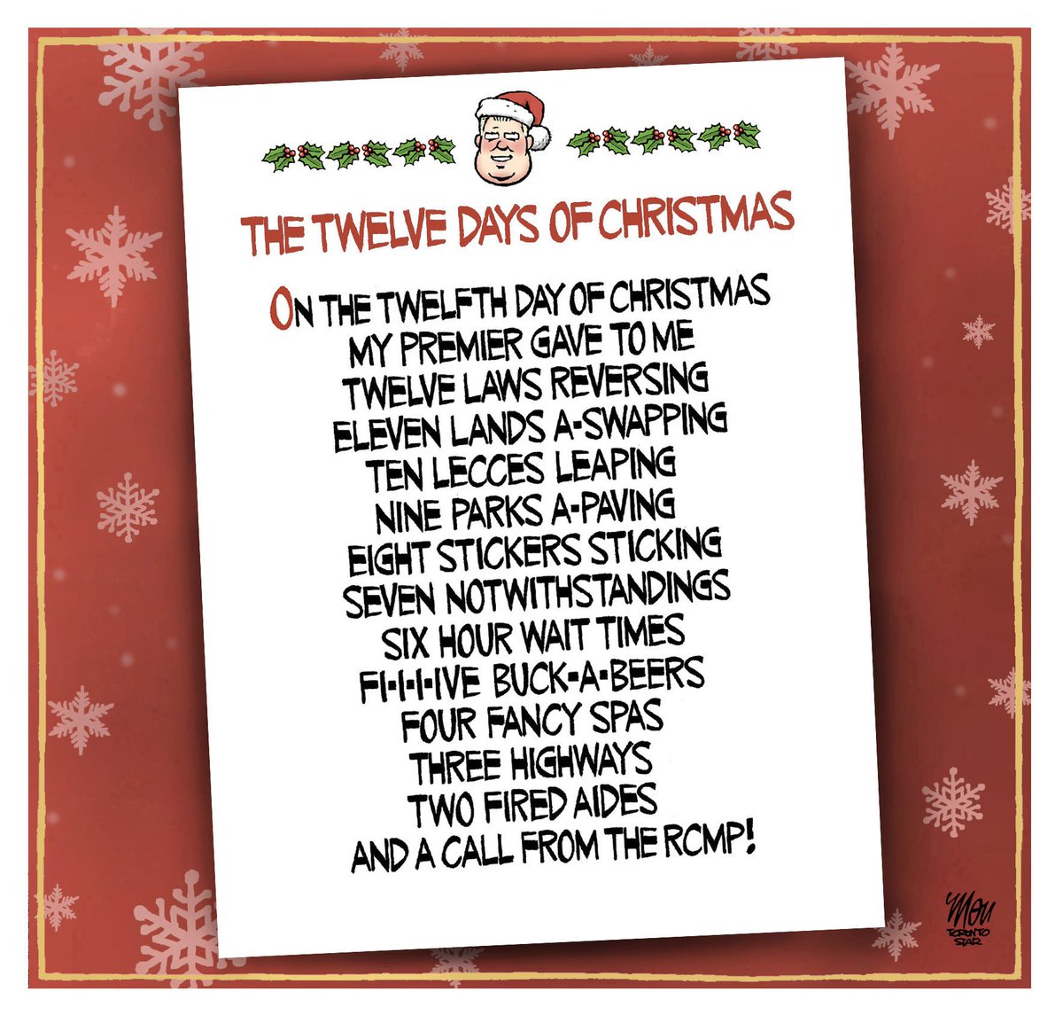 Please enjoy my #Christmas cartoon in today's <a href="/TorontoStar/">Toronto Star</a> ⛄🎄