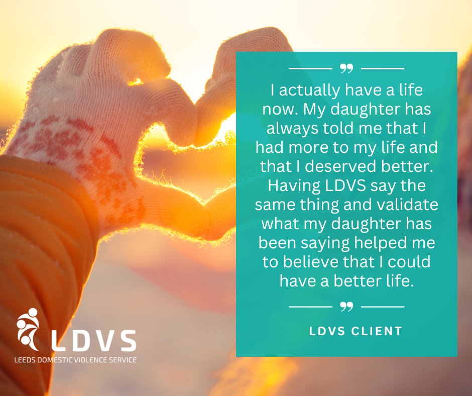 Some more great client feedback about our services!⤵️ We're proud to support our clients to build confidence in themselves and create a better future. If you need our help, call: 0113 246 0401 #LDVS #DomesticViolence #Leeds