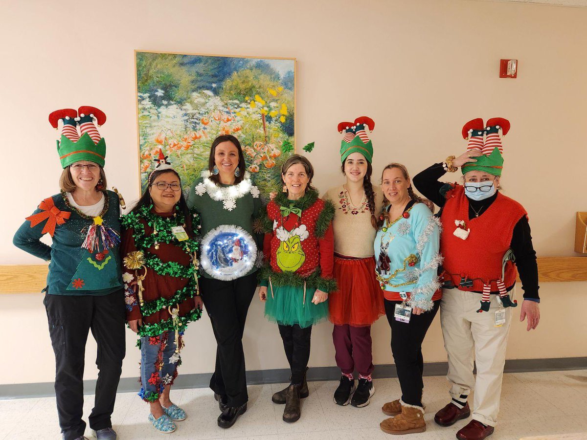 DartmouthRadOnc's tweet image. 🎄🎉✨ Our annual Ugly Sweater Competition was a blast, showcasing the ugliest, quirkiest, and most creatively designed knits this side of the North Pole! 🎅 What’s your top pick? #dartmouthradonc #holidaycheer #uglysweater