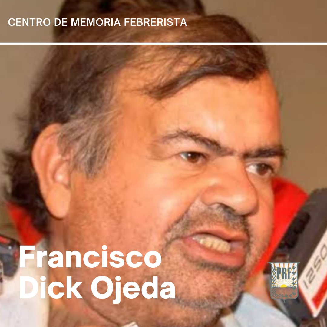 FRANCISCO DICK

#UnDíaComoHoy nos dejaba este gran luchador que en sus años juveniles militó en la Juventud Revolucionaria Febrerista, y fue parte de la constelación de dirigentes sindicales que el febrerismo tuvo en Puerto Casado.

#Febreristas