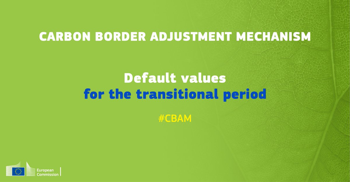 📢 Today, we published the default values that can be used to determine embedded emissions in #CBAM goods during the transitional period until end 2025. ✔️ And updated our general CBAM guidance for importers and non-EU producers. Find out more 👉 europa.eu/!RQfQyJ