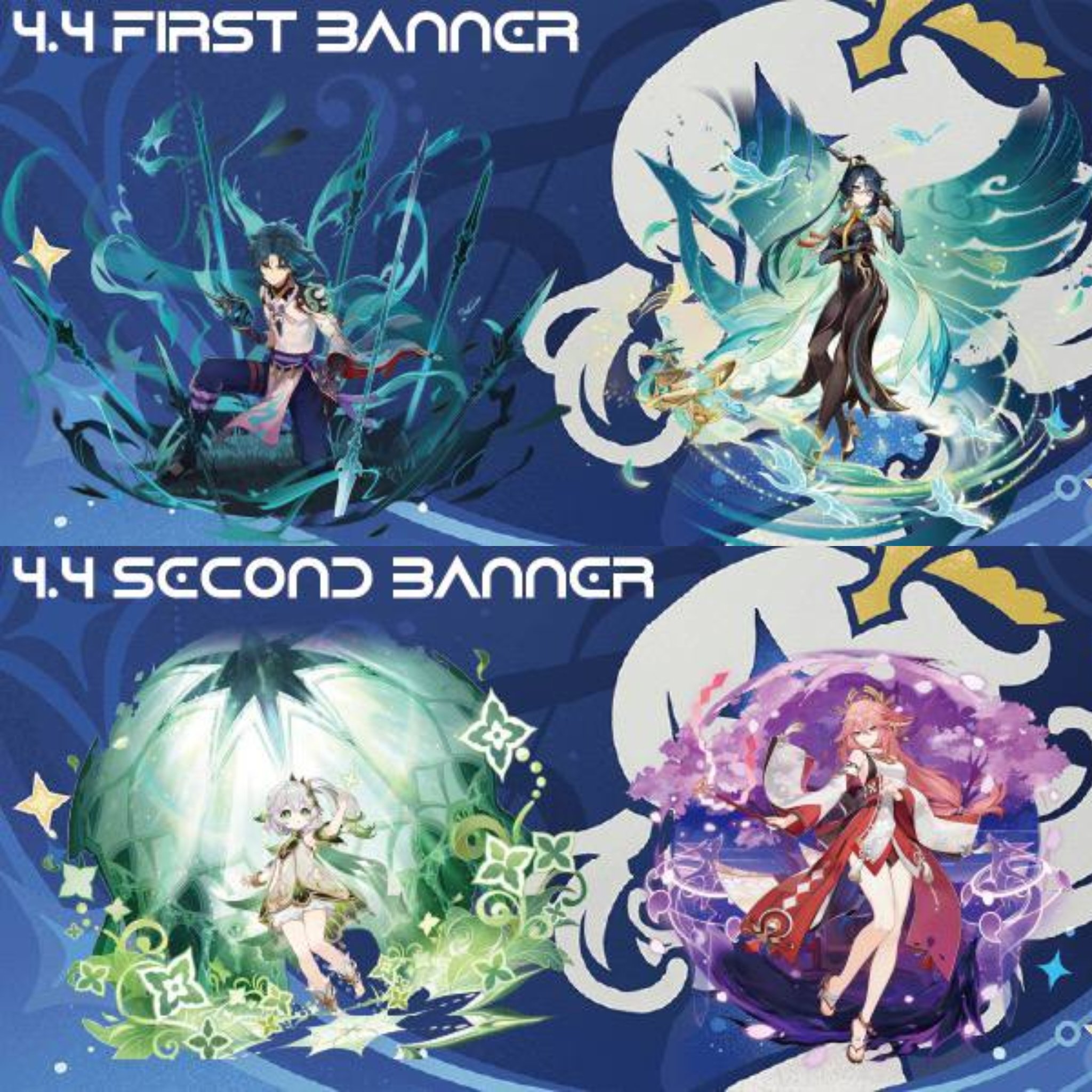 Daily Yae Midko on X: “// genshin leaks 4.4 banners!! From 