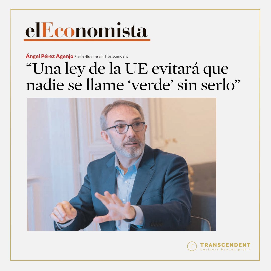 Transcendent (@transcendent_es) on Twitter photo ¿Será 2024 el año del principio del fin del Greenwashing? <a href="/Perez_Agenjo/">Angel Perez Agenjo</a>, socio director de #Transcendent, se muestra optimista hoy en <a href="/elEconomistaes/">elEconomista.es</a>. La aprobación de la ‘Green Claims Directive’, en el primer trimestre, va a ser un punto de inflexión: eleconomista.es/mercados-cotiz… ¿Será 2024 el año del principio del fin del Greenwashing? <a href="/Perez_Agenjo/">Angel Perez Agenjo</a>, socio director de #Transcendent, se muestra optimista hoy en <a href="/elEconomistaes/">elEconomista.es</a>. La aprobación de la ‘Green Claims Directive’, en el primer trimestre, va a ser un punto de inflexión: eleconomista.es/mercados-cotiz…