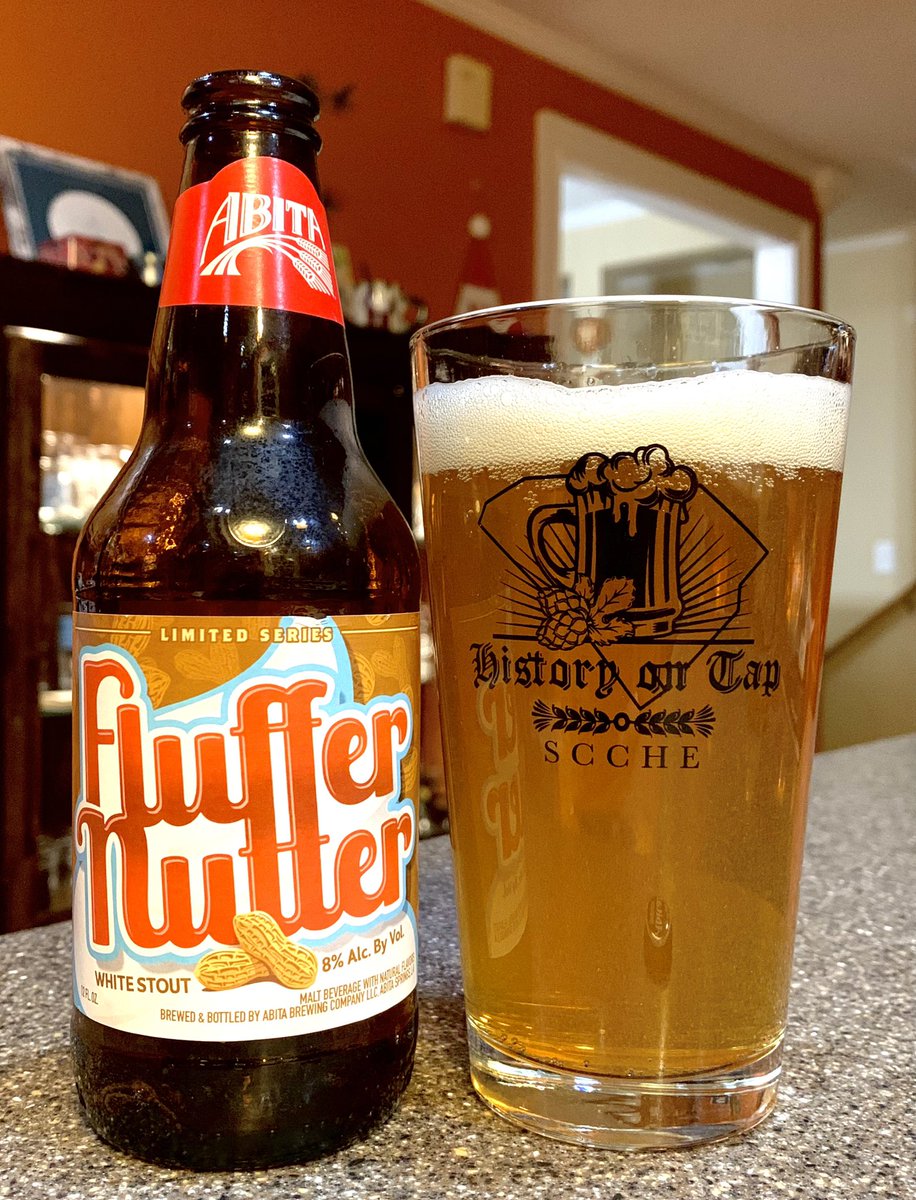 Fluffer Nutter (Limited Series) by @TheAbitaBeer.

Vanilla aroma. Clean, golden pour. Rich and creamy. Sweet vanilla balanced with peanuts.

#LABeer #WhiteStout #StoutSeason #BeerReview #BeerGeek