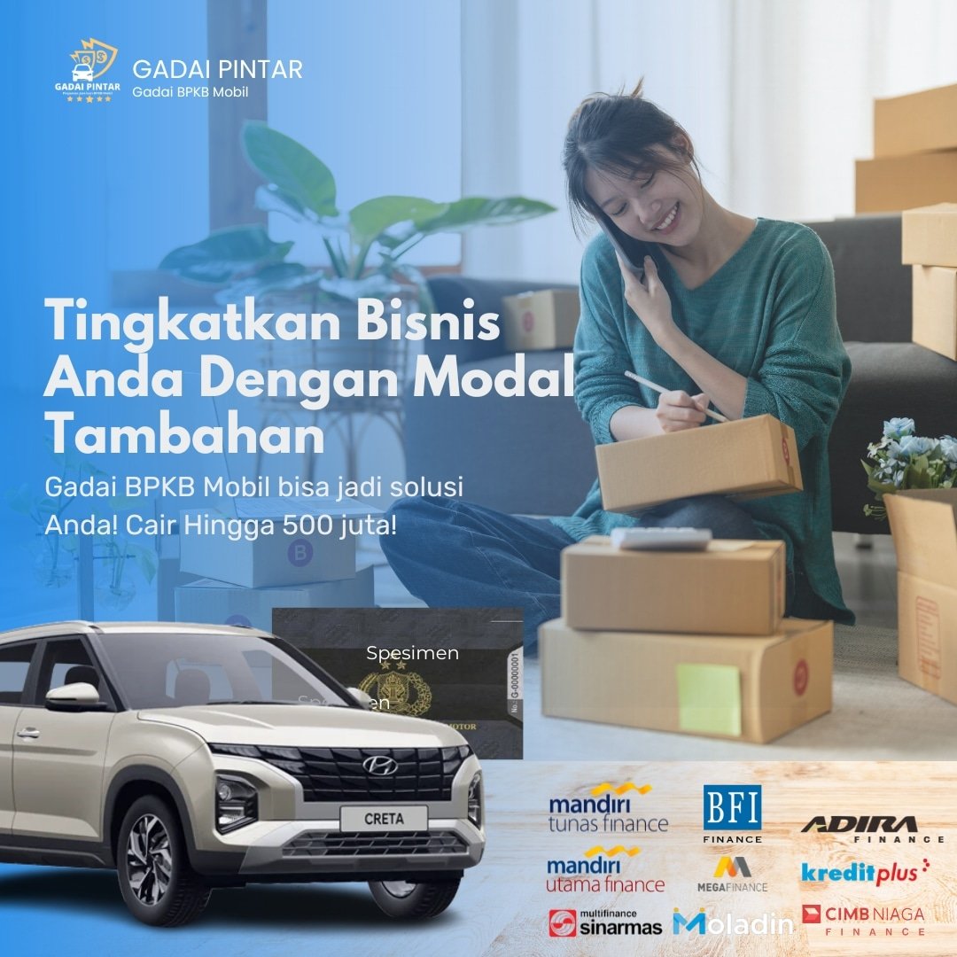 Kembangkan bisnis Anda dengan dengan modal tambahan. Cair hingga 500 juta! Jangan tunggu lama lagi! 
Hubungi kami wa 081263709877
Melayani Seluruh Indonesia dengan cabang tersebar di seluruh daerah.

#Gadaibpkbmobil
#Gadaibpkb
#Gadaimobil