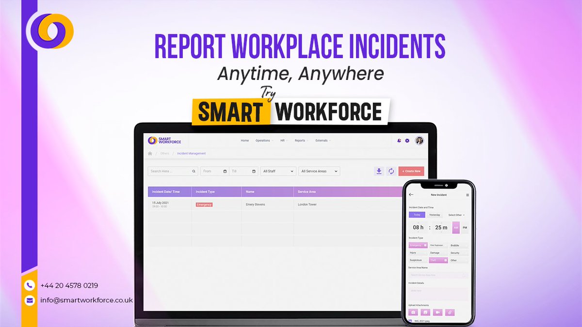 Report all types of workplace incidents seamlessly with Smart Workforce Incident Management. Available on the Playstore & Appstore.

Learn more with us, smartworkforce.co.uk/book-a-demo/

#workplace #management #incidents #reporting #mobileapp #workforce #employees #features #demo
