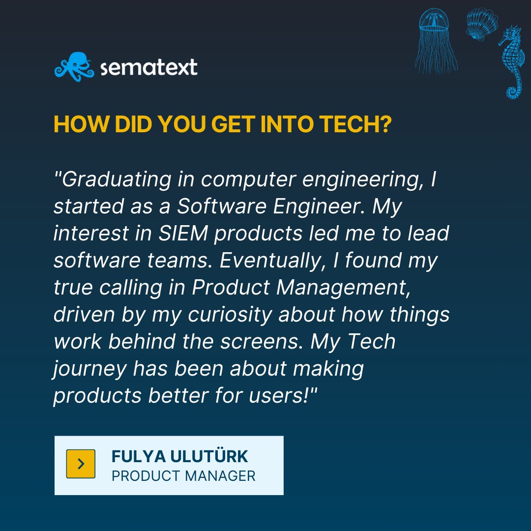 Ready to define your tech path? 🛤️
Sematext values diverse career journeys inspired by curiosity, mirroring those of our team members. 🔎
Explore our careers page now 👇
hubs.ly/Q029dFpB0 
#SematextCulture #Career #ProductManager #Team