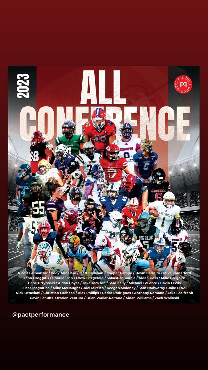 All-Conference MASSACHUSETTS 
Congrats to our guys from Massachusetts that earned All-Conference honors this season across the Commonwealth…… Use Football as tool to become a better person because it will eventually end

HARDWORKWORKS 
<a href="/PactPerformance/">Pact Performance</a> 
<a href="/CoachMartinESA/">Coach Martin</a>