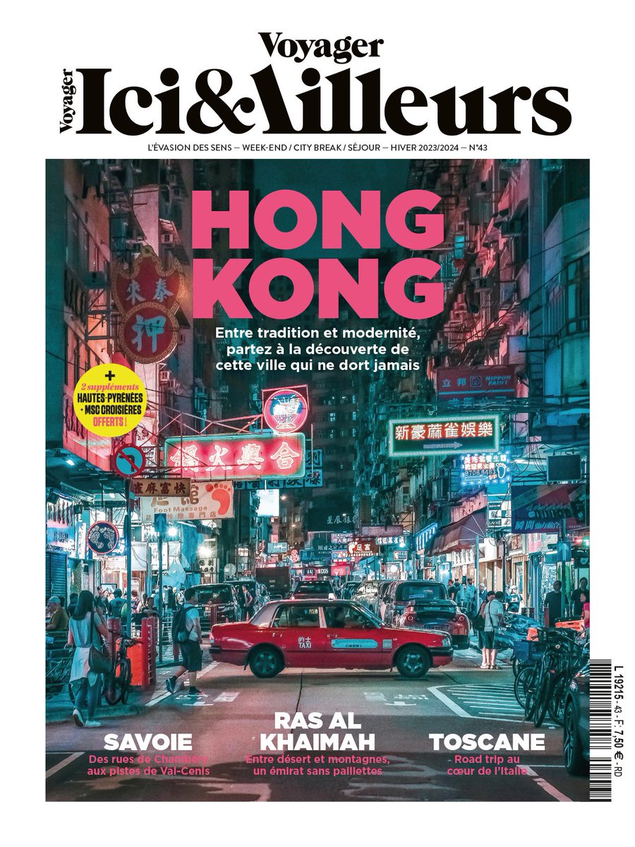 VIEA nº43 est en kiosques! 🌎✈️⚓️#Voyage #Presse #Magazine #HongKong #RasAlKhaimah #Toscane #Savoie