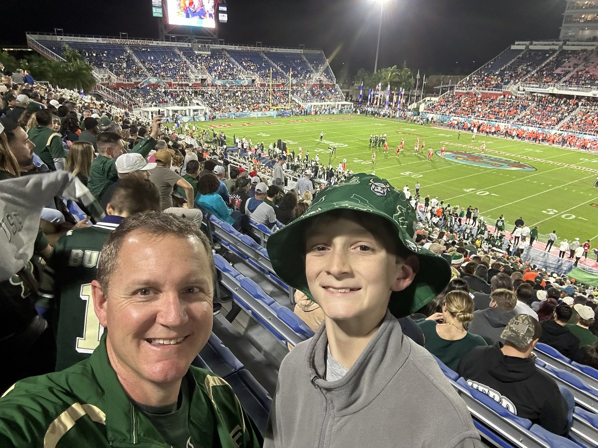Thank you @USFFootball and @CoachGolesh - great father/son trip - his first road game. And this morning he asked to see next year’s schedule so we could plan another!!! 🤘