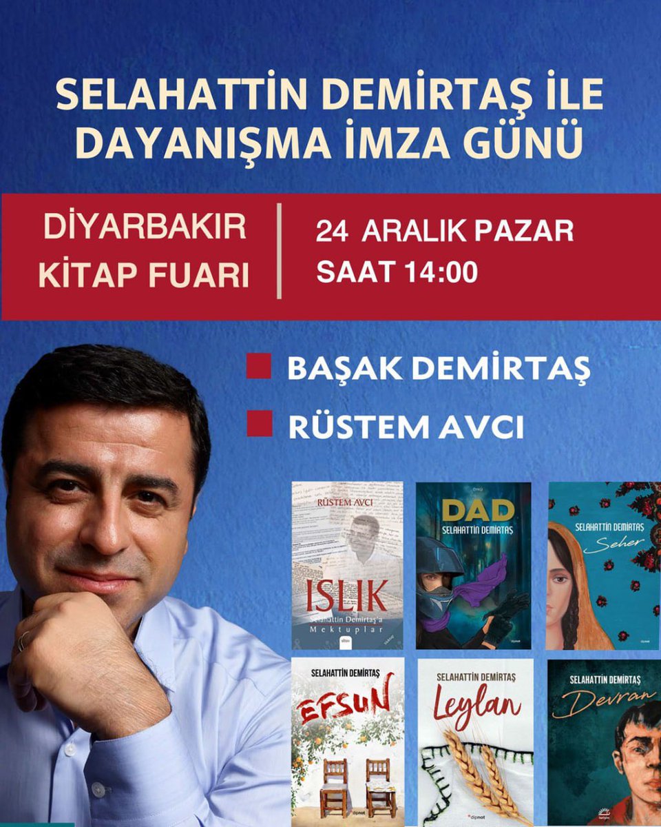 Merhabalar, Pazar günü 14.00'te Diyarbakır kitap fuarındayız 🤗