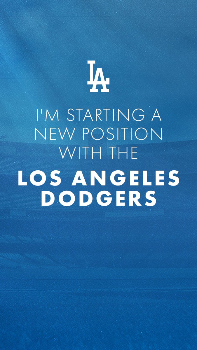 Happy to announce that I accepted a position with the Los Angeles Dodgers. Thank you to everyone who has supported, guided, or helped me along the way. I can’t say thank you enough.