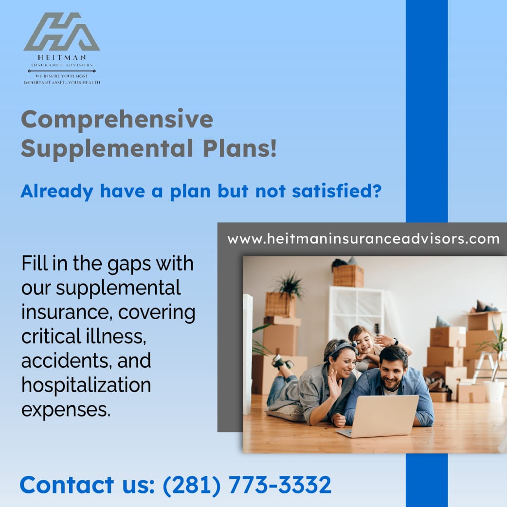 Comprehensive Supplemental Plans! Enhance your existing coverage with our supplemental insurance—bridging the gaps for critical illness, accidents, and hospitalization expenses. Your safety net, your peace of mind.
#SupplementalInsurance #BridgeTheGaps #PeaceOfMindCoverage