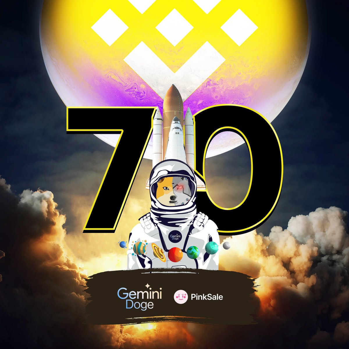 GeminiDoge's tweet photo. 7️⃣0️⃣  BNB RAISED!!!

🌸 Pinksale: https://t.co/mloGyt6Hwr https://t.co/3YRzKGZmT1