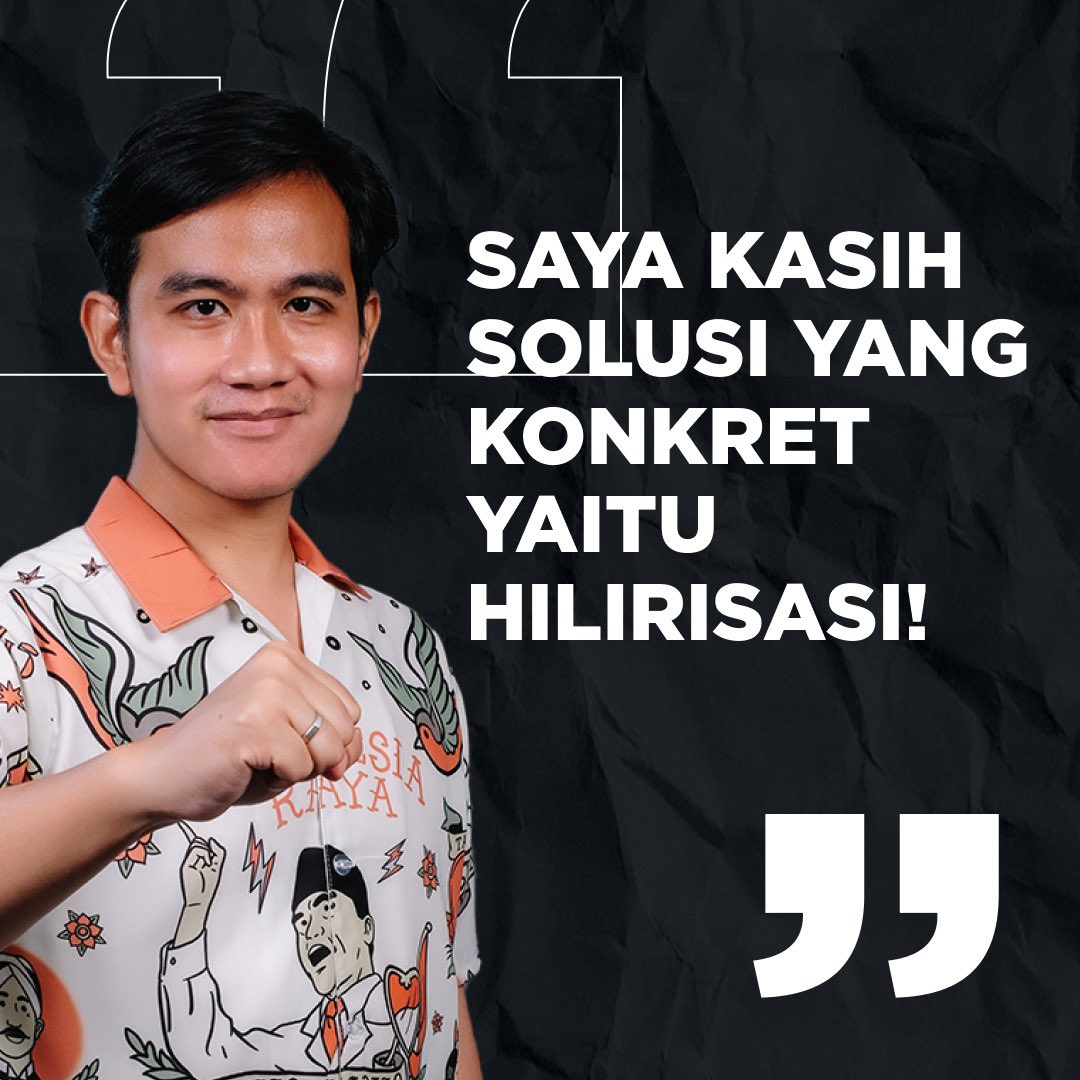 #GibranMembuktikan pemimpin satset kaya @gibran_tweet solusinya HILIRISASI🚀