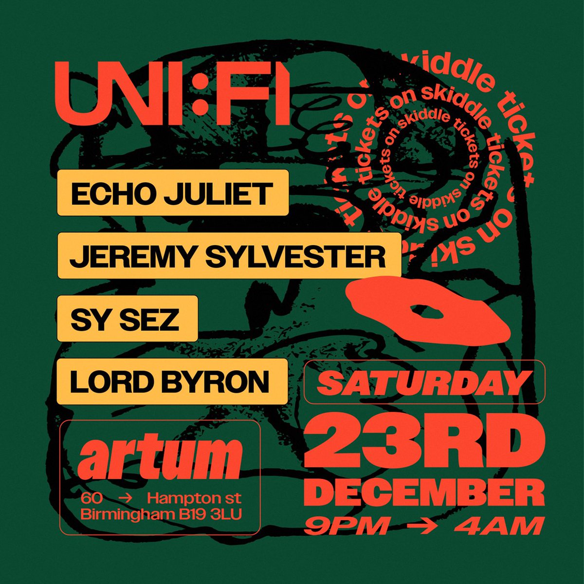 Back up the M40 this weekend to Birmingham for our UNIFI party inside @CafeArtum alongside @jeremysylvester @echojulietdj & Lord Byron🔥 Hope to see you there 😘 Tickets: skiddle.com/whats-on/Birmi…