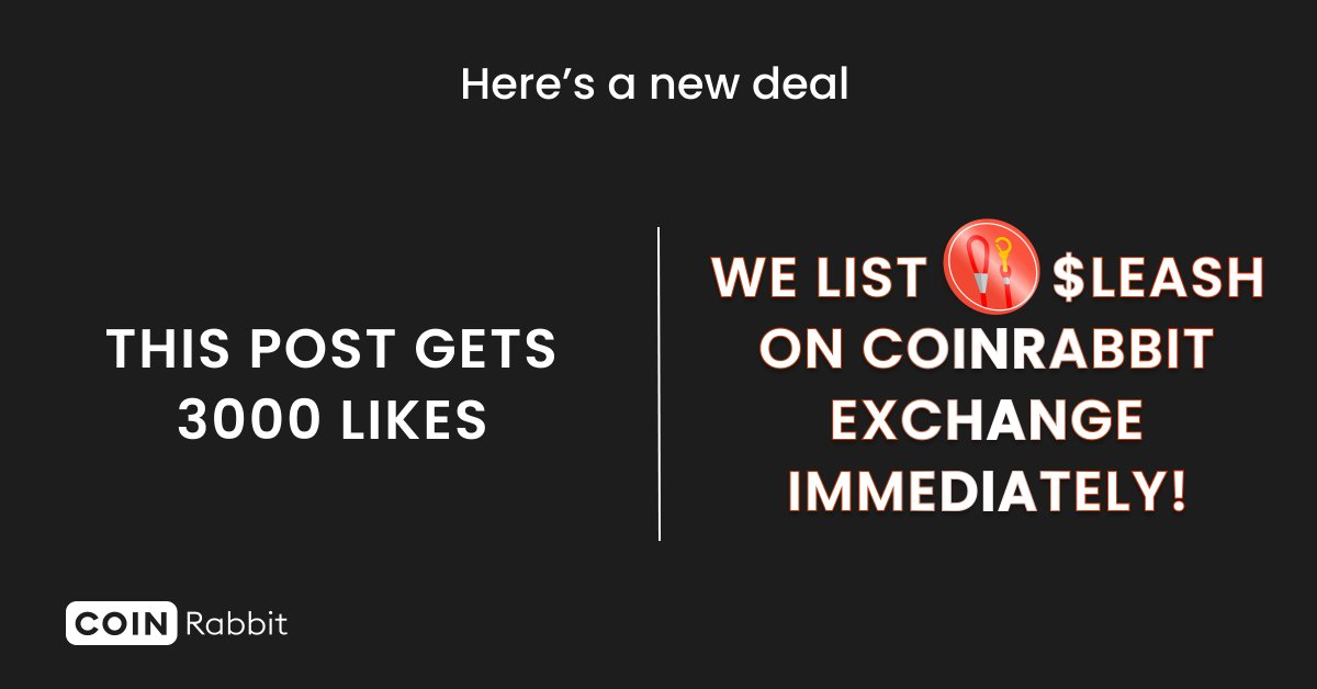 TIme for another deal, #SHIBARMY?

As you may already know, we've recently launched our own exchange. And we've already listed $SHIB &amp; $BONE on there🔥

For a little favour - we'd be willing to list $LEASH as well.

Only 3k likes on this post👀