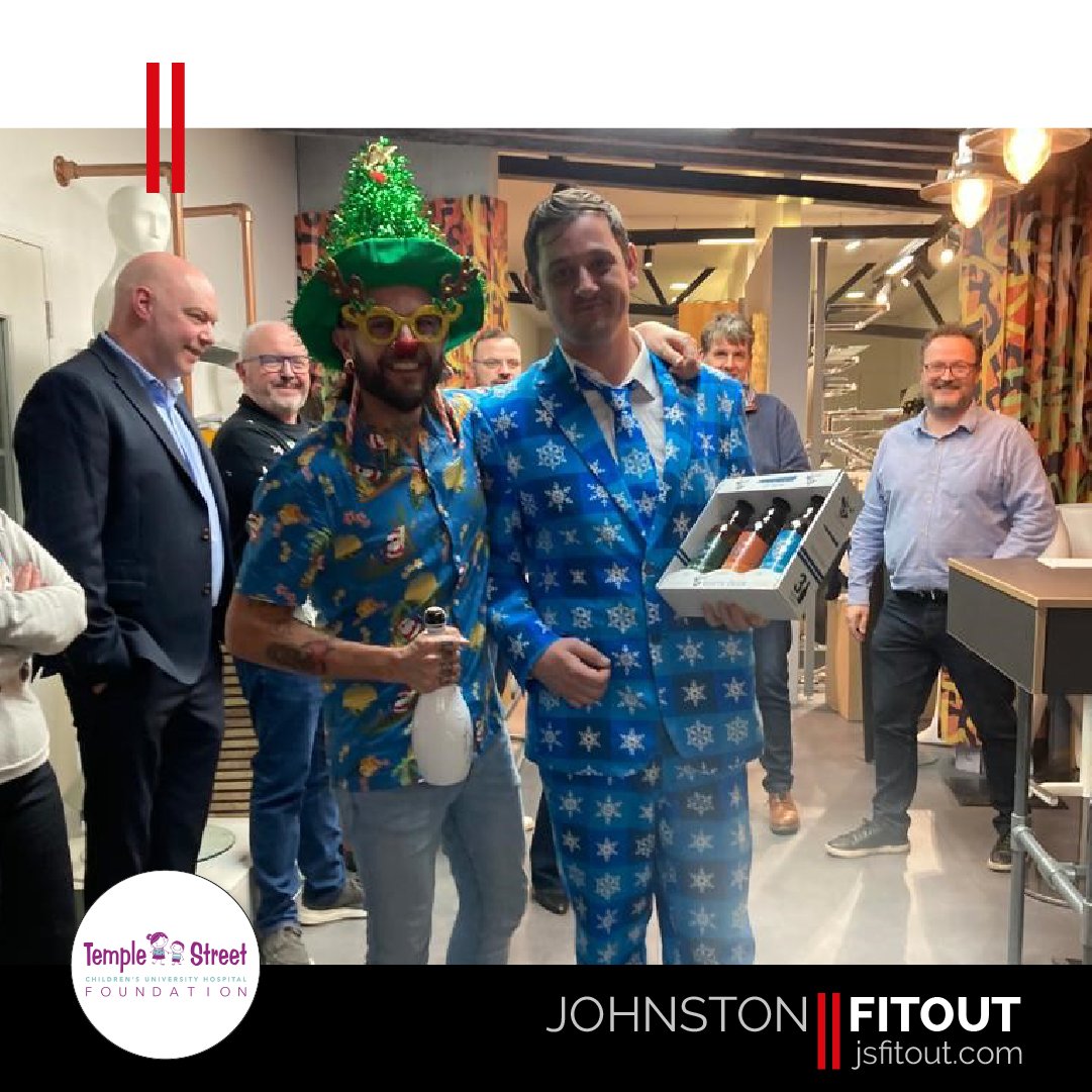 Johnston Fitout (@jsfitout) on Twitter photo Team #JohnstonFitoutGroup all decked out in their festive fashion in support of <a href="/TempleStreetHos/">CHI at Temple Street</a>
Delighted to fundraise and donate to such a worthy cause. BIG Thanks to all at #ChildrensHealthFoundation for your incredible work throughout the year🎄 Team #JohnstonFitoutGroup all decked out in their festive fashion in support of <a href="/TempleStreetHos/">CHI at Temple Street</a>
Delighted to fundraise and donate to such a worthy cause. BIG Thanks to all at #ChildrensHealthFoundation for your incredible work throughout the year🎄