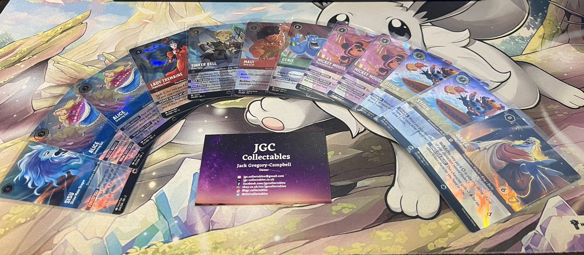 Lorcana sets 1 and 2 singles now live on our website! The perfect way to spend your Christmas money! There is also a small amount of set 1 booster boxes, if you’re after set 2 boosters contact us!

#lorcana #lorcanatcg #tcg #tcgplayer #jgccollectables #tcgsingles #enchantedrares