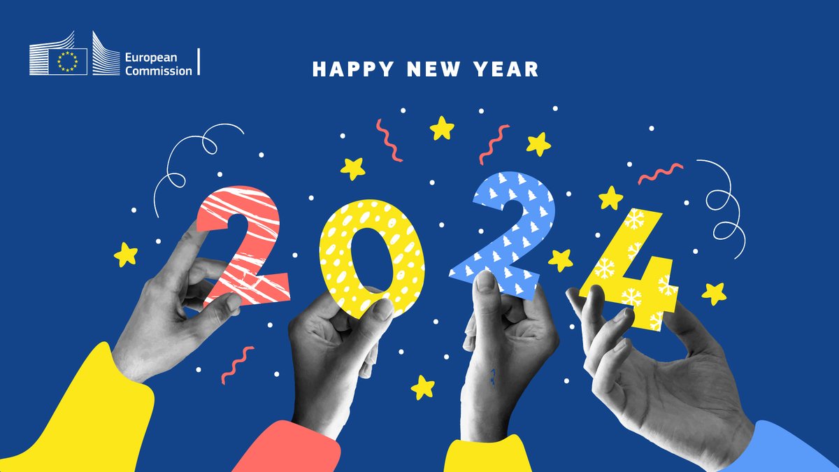 🎆🎊Happy New Year! Wishing you a successful 2024 in life and business.🥳 Thanks for following us in 2023. We look forward to making Europe greener, more digital & more competitive, together!🎊🎆 #HappyNewYear2024 #NYE