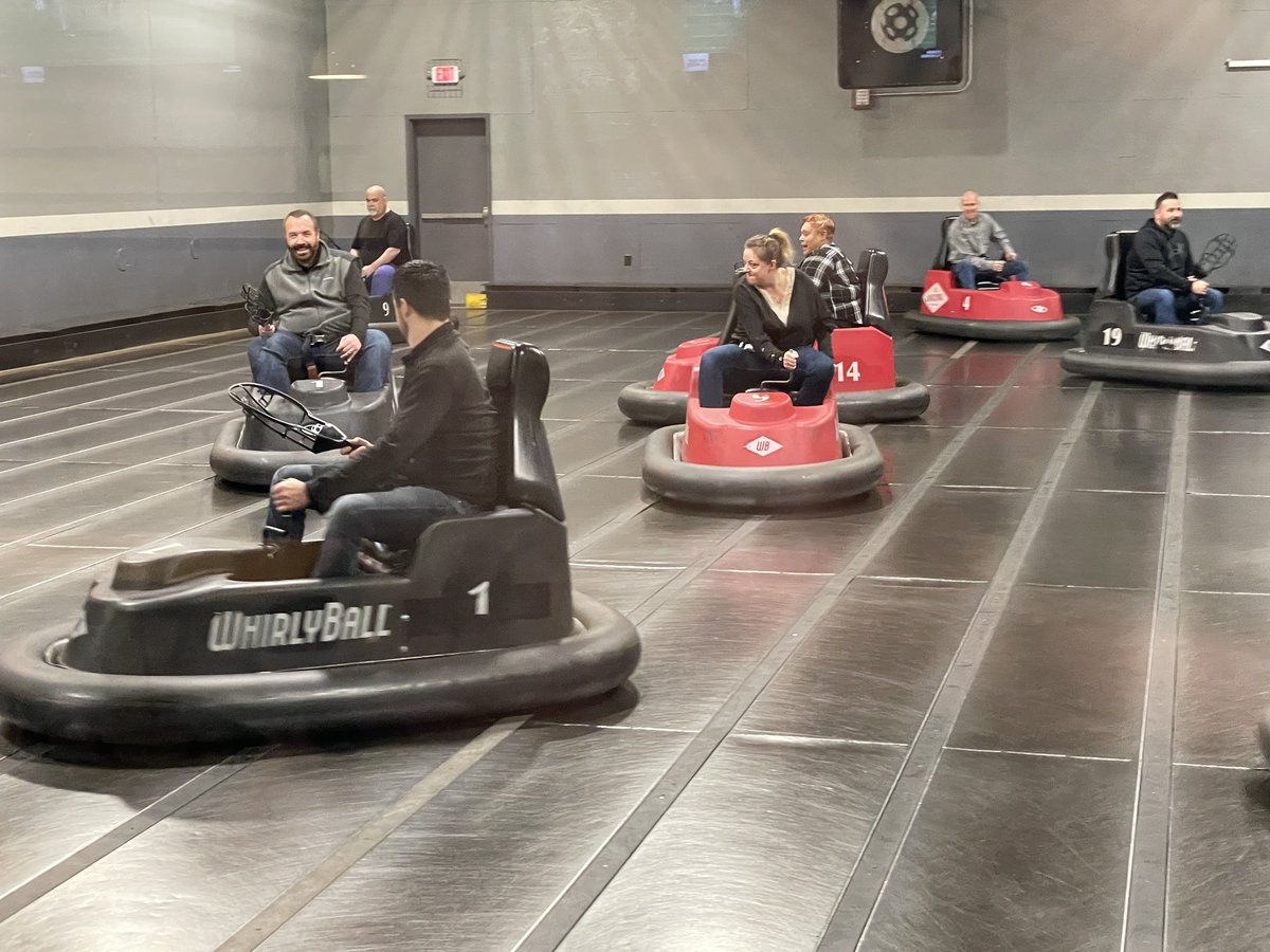 Working through some “Solve It” in the afternoon while working on GM’s owning the business and some social wellbeing playing Whirlyball in the evening! Super fun GM Holiday party and meeting with the Fitzgerald and Jablonske Areas! <a href="/NicholasBPaxton/">Nicholas Paxton</a> <a href="/LynAj4/">Lyn Jones</a> <a href="/mattfitzdog/">Matthew Fitzgerald</a>