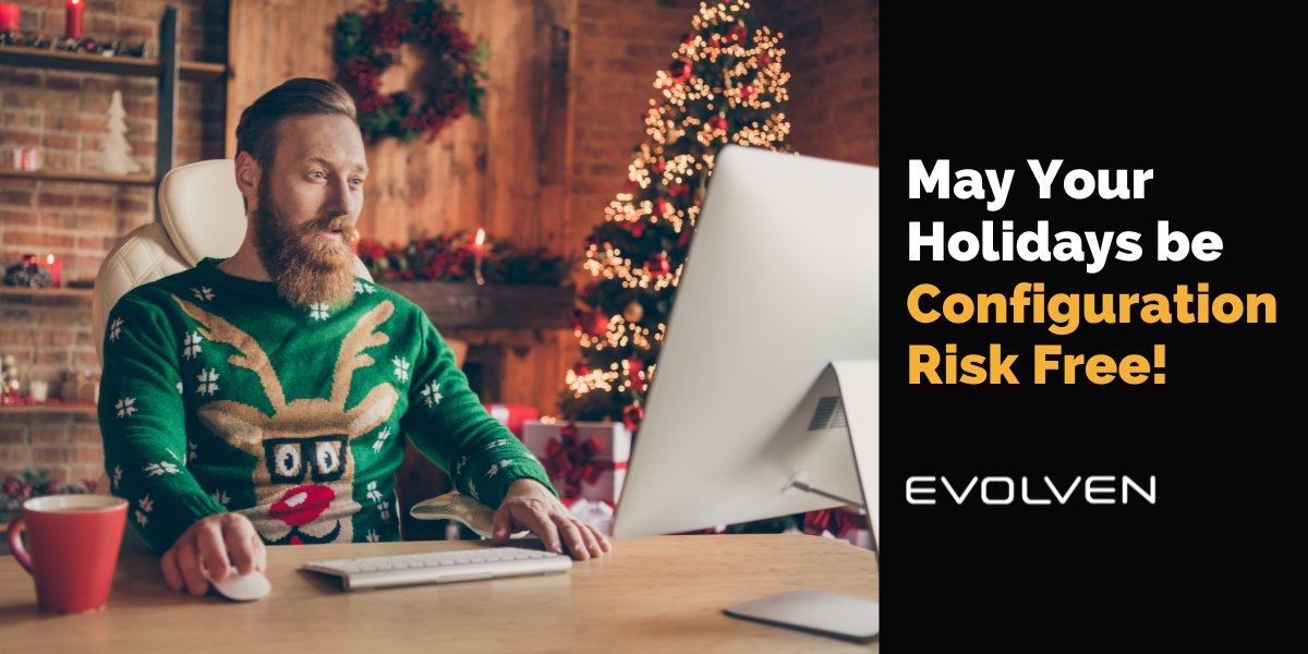 🪶In the winter's calm, when all is bright, Configuration Risk Intelligence is here, my holiday delight. No breaches linger, no failures in sight, Compliance maintained, under holiday light. 🪩 #HappyHolidays from the #Evolven team!