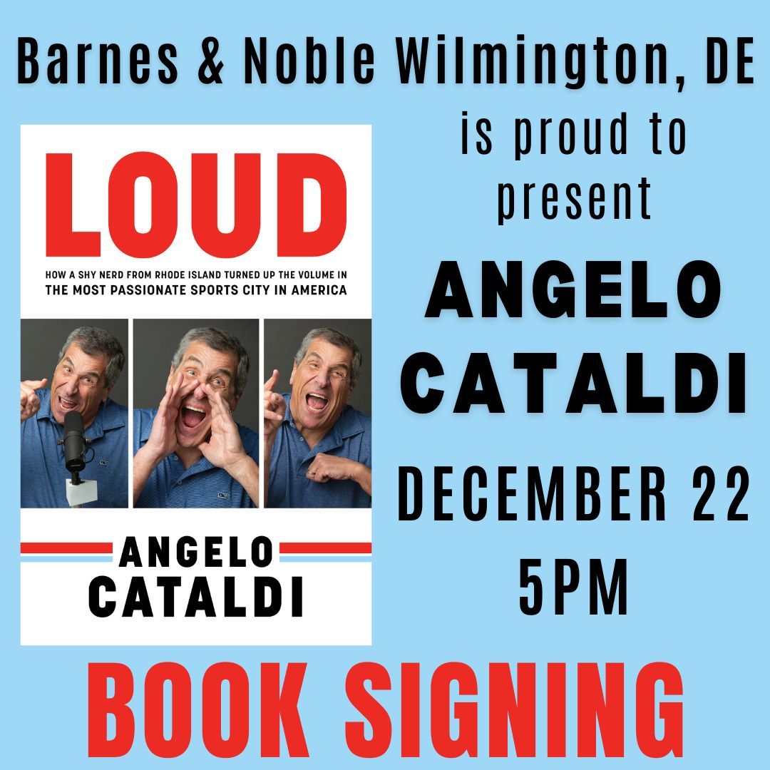 Join author Angelo Cataldi for a signing of his new book, 'LOUD,' TODAY at 5:00pm at @bnWilmingtonDE in Wilmington, DE. buff.ly/47baRN4
