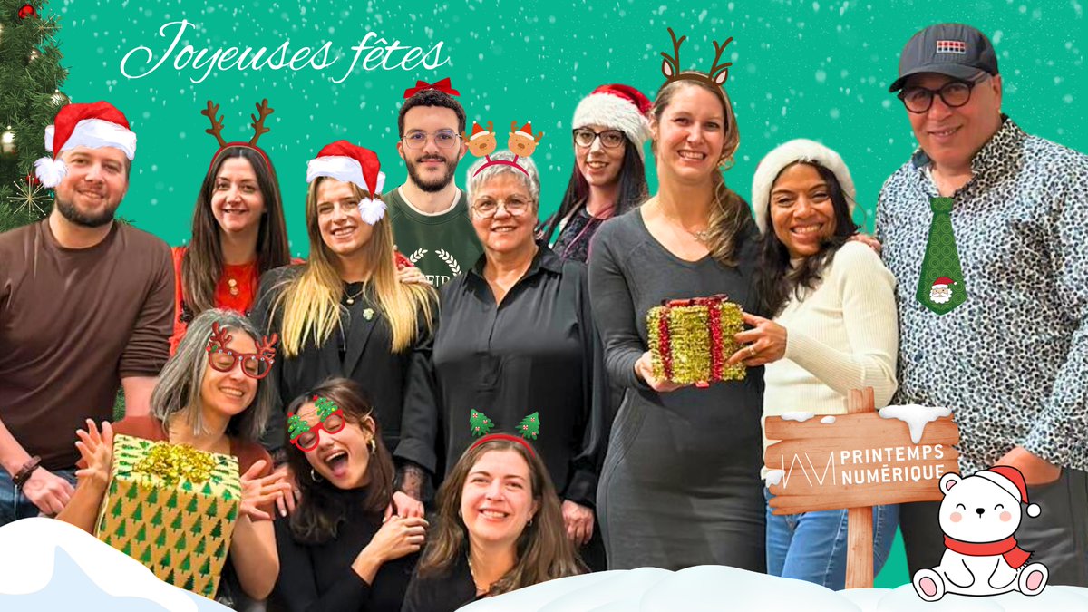 🌟✨ L'équipe du Printemps numérique vous souhaite de joyeuses fêtes et une année 2024 exceptionnelle! 🎉

Rejoignez-nous en 2024 pour le MNJ (1er fév - 8 mars) et MTL connecte (15-18 oct)! 🗓️

#PrintempsNumérique #BonneAnnée2024 #TechResponsable #Innovation