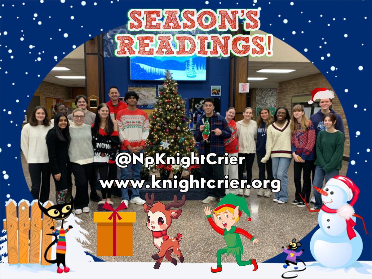 Knight Crier (@npknightcrier) on Twitter photo Season’s Readings from the Knight Crier staff! Thank you all for your readership and support. We wish you all the best for a great holiday, and we look forward to bringing you all the latest headlines in 2024! <a href="/NPSD/">North Penn School District</a> Season’s Readings from the Knight Crier staff! Thank you all for your readership and support. We wish you all the best for a great holiday, and we look forward to bringing you all the latest headlines in 2024! <a href="/NPSD/">North Penn School District</a>