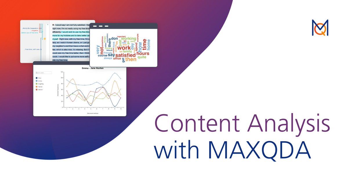 Whether you are interested in the goals, messages or impact of communication content, our professional software has what you want. Quantify specific words, phrases, and themes or explore qualitative inferences. 

Learn more: ow.ly/UkU850QlkJ6

#ContentAnalysis #maxqda