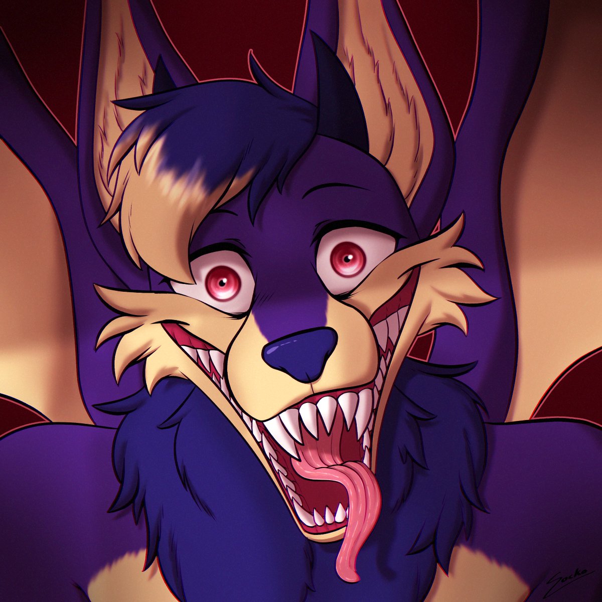 Teyori_grape's tweet photo. This is Teyori's real face.
Drawing challenge done in 2 hours !!!
Art by : @SockoDrawing / @NsfwSocko
#furry #furryfandom #furryart #furryartwork #PsychoSmile #Teyori_Grape #Dranard #hybrid #Psychopath https://t.co/6C4YbQqxMT