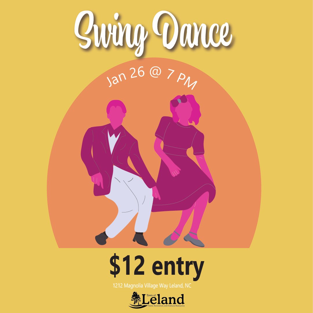 Mark your calendar for Jan 26 at 7 PM! It's Swing Dance time, and we can't wait to see you on the dance floor. Get ready for a night of toe-tapping tunes and sensational moves! You can purchase tickets online or in person at the LCAC. 💃🎵