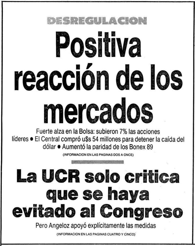 Para hablar de esta semana usamos una tapa de 1991. 
Argentina en Loop