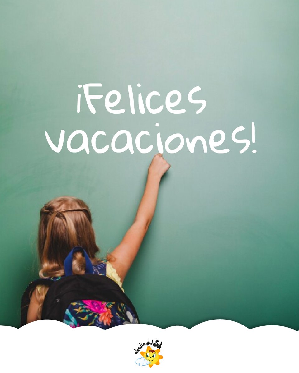 jardindelsoltw's tweet photo. Que cada día de vacaciones esté lleno de risas y momentos inolvidables.😁😁 ¡ Felices vacaciones ! 🌟🌟🥰🥰

#JardínDelSol #NivelInicial #JugarEsEducar #Educación #Trelew #Chubut https://t.co/T3wmxSGjbX