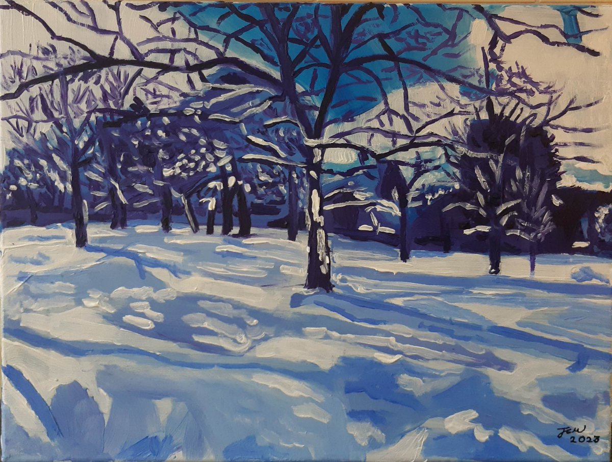 'Lammas: Winter 2', 2023, Acrylic on canvas, 30.5 x 40.5 cm (12 x 16 in)

#art #artist #winter #snow #snowscapepainting #snowpainting #painting #acrylicpainting #winterpainting #ealing #DalerRowney #dalerrowneyart