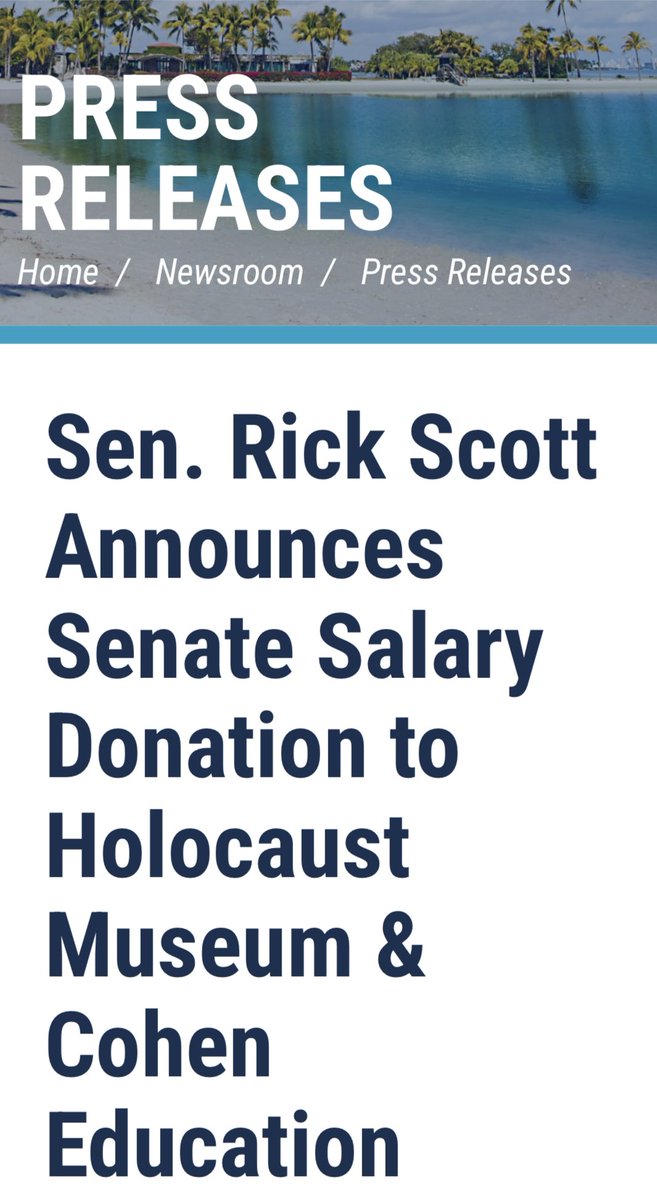 .@SenRickScott sent out a press release to tell us he’s donating money to the @FLHolocaustMus but his team won’t tell us how much—the dollar amount—despite repeated requests. If you don’t want anyone to know, why send out the media alert in the first place?