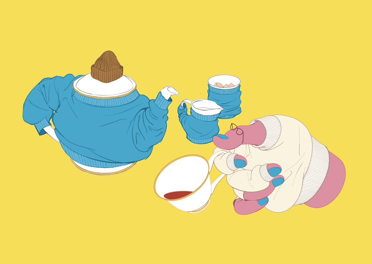 yellow background cup simple background no humans holding teacup sweater  illustration images