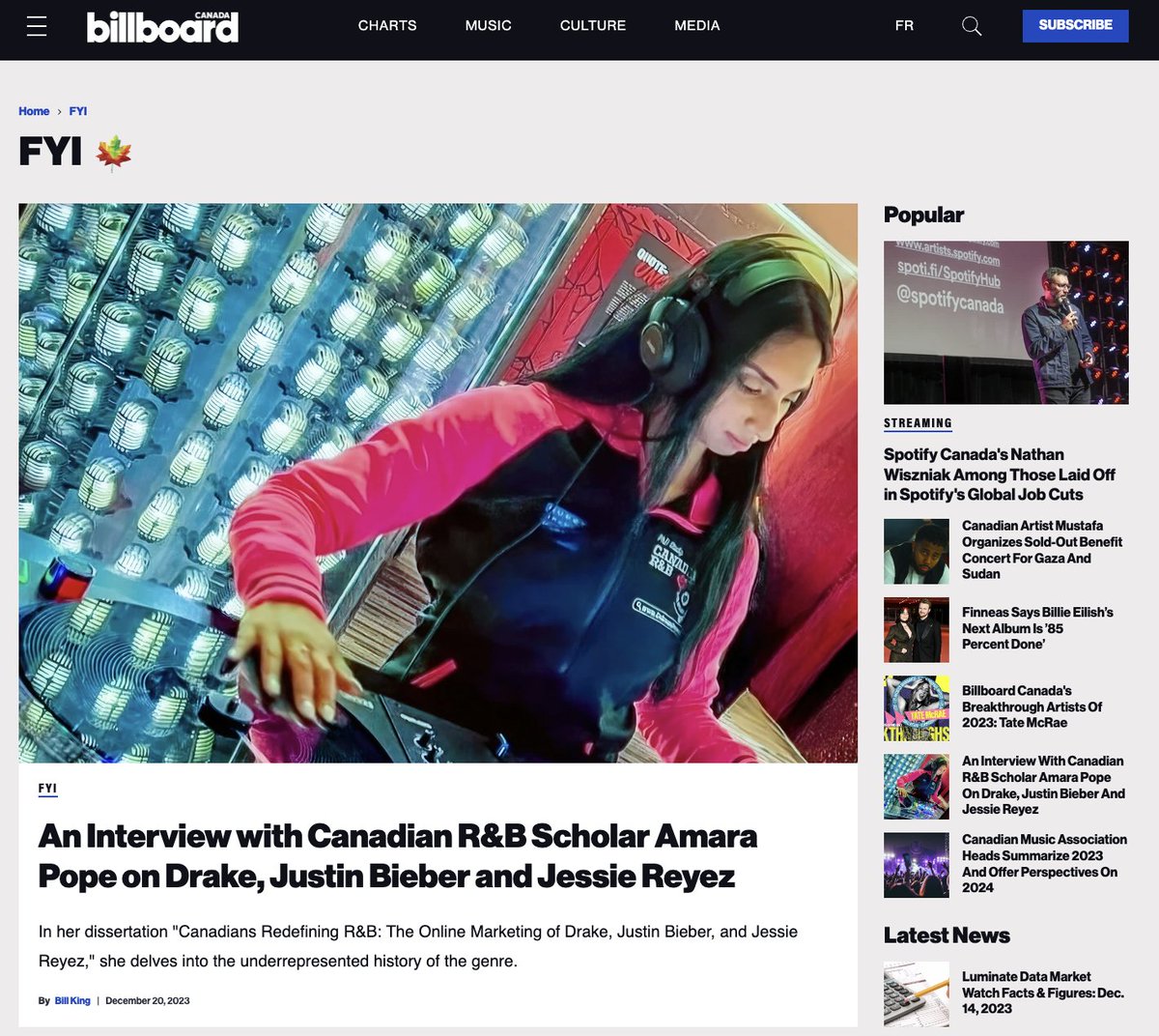 dramarapope's tweet image. My interview in Billboard was the #2 most popular read yesterday in FYI &amp;amp; today, It&apos;s featured on their homepage!

To read the full article visit DrAmaraPope.ca

#topread #topfive #billboard #education #music #news #musicnews @billboard @billboardca