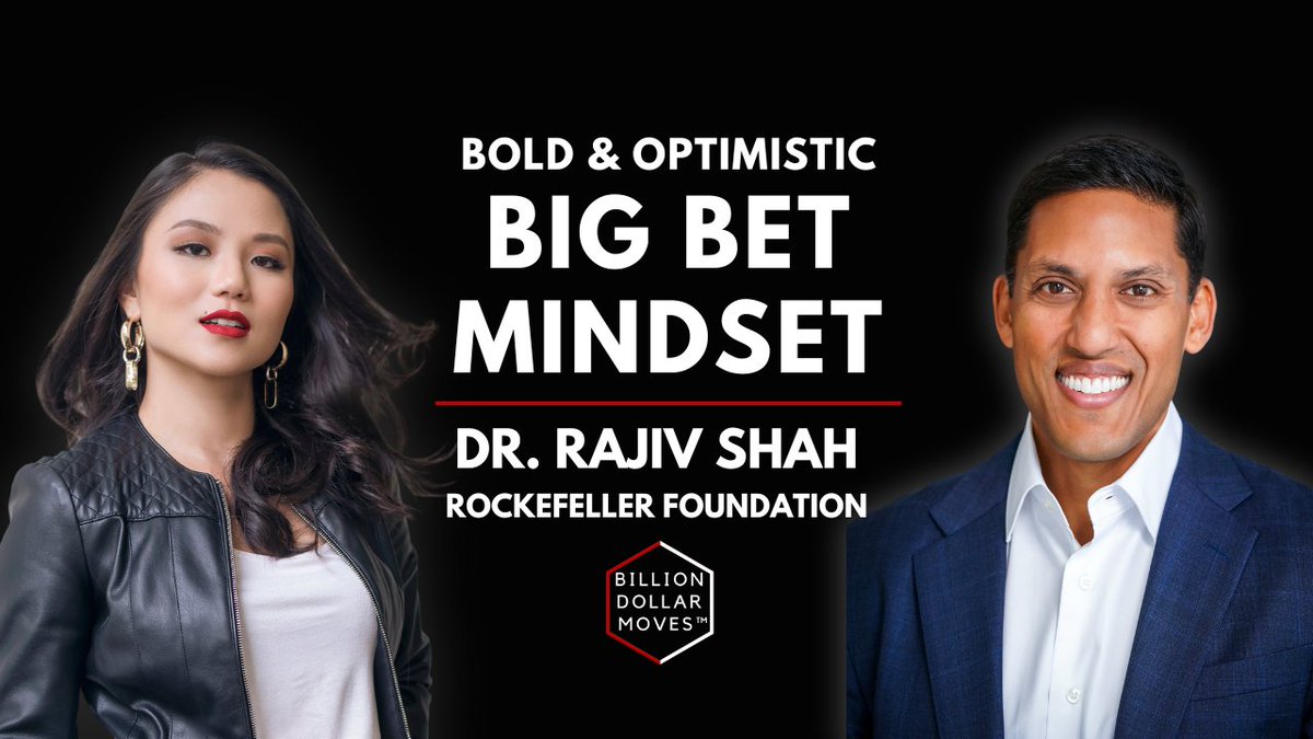 My conversation with @SarahChenGlobal, on the #BillionDollarMoves Podcast took a deep dive into what it takes to make #BigBets. Listen to the full episode: 🎙️Podcast: link.chtbl.com/bdm-raj-shah 🎞️ YouTube: youtu.be/Dug0U41Eet8