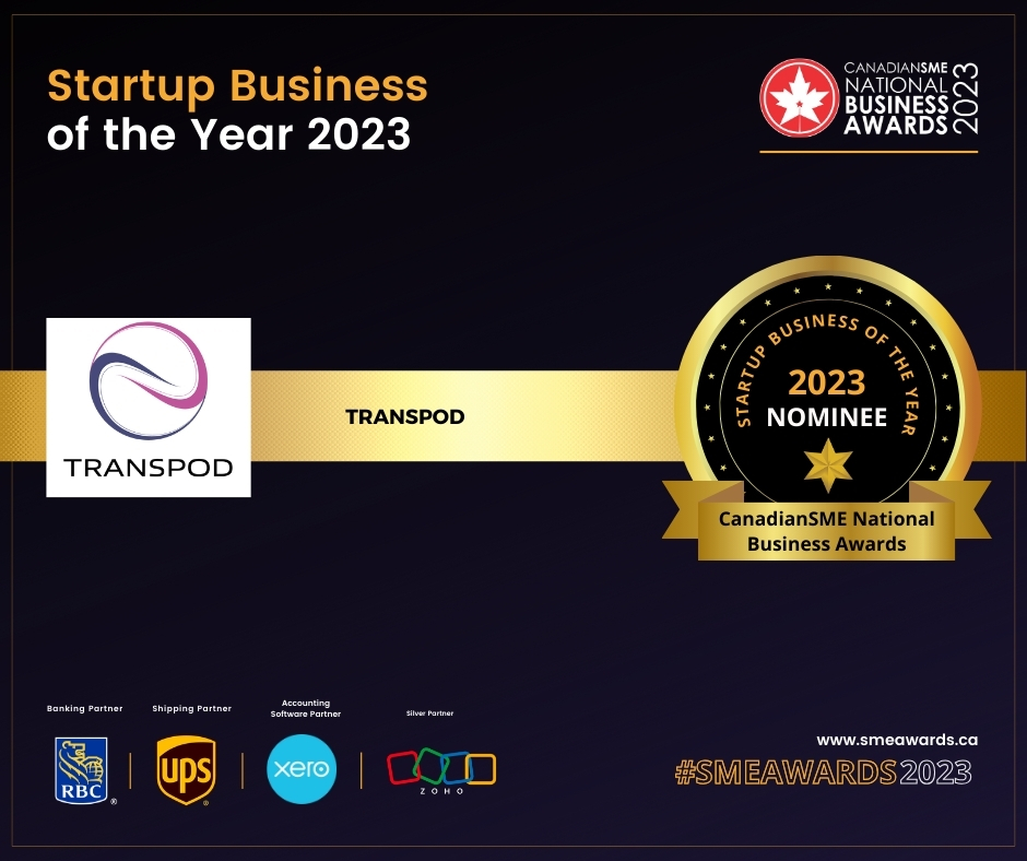 Exciting News! <a href="/TransPod_Inc/">TransPod Inc.</a> is a Nominee for the Startup Business of the Year at the CanadianSME Business Awards 2023!  This innovative company is at the forefront of revolutionizing transportation. Their commitment to developing ultra-high-speed, affordable, and sustainable