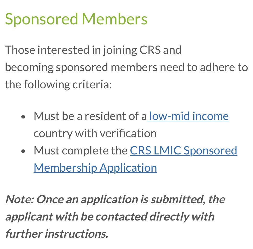 Become a CRS member for FREE ✅

Are you passionate about drug delivery research, but unable to cover the membership fee? Then check out our new Sponsored Membership Program👇

Several sponsors have already signed up. Apply today to profit from their generosity!

Pls retweet 🙏