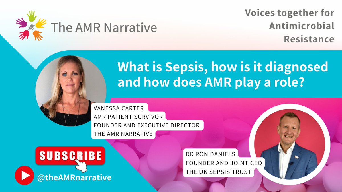 We're thrilled to launch our charity's YouTube channel led by an AMR Patient Survivor In episode 1, our Founder Vanessa Carter (@_FaceSA) has a conversation with Dr Ron Daniels (@SepsisUK) from @UKSepsisTrust Watch here👉 youtu.be/-M4Kv7vFnNI?si… #theAMRnarrative