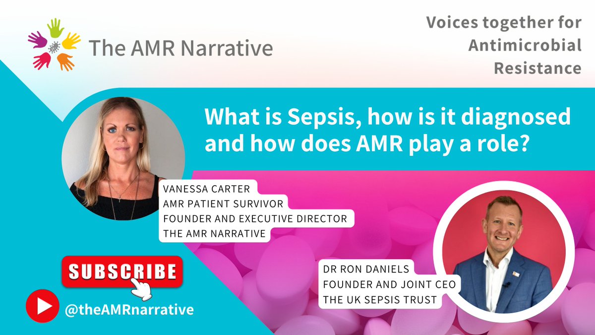The AMR Narrative (@theamrnarrative) on Twitter photo We're thrilled to launch our charity's YouTube channel led by an AMR Patient Survivor
In episode 1, our Founder Vanessa Carter (@_FaceSA) has a conversation with Dr Ron Daniels (<a href="/SepsisUK/">Dr. Ron Daniels BEM</a>) from <a href="/UKSepsisTrust/">The UK Sepsis Trust</a>
Watch here👉 youtu.be/-M4Kv7vFnNI?si…
#theAMRnarrative We're thrilled to launch our charity's YouTube channel led by an AMR Patient Survivor
In episode 1, our Founder Vanessa Carter (@_FaceSA) has a conversation with Dr Ron Daniels (<a href="/SepsisUK/">Dr. Ron Daniels BEM</a>) from <a href="/UKSepsisTrust/">The UK Sepsis Trust</a>
Watch here👉 youtu.be/-M4Kv7vFnNI?si…
#theAMRnarrative