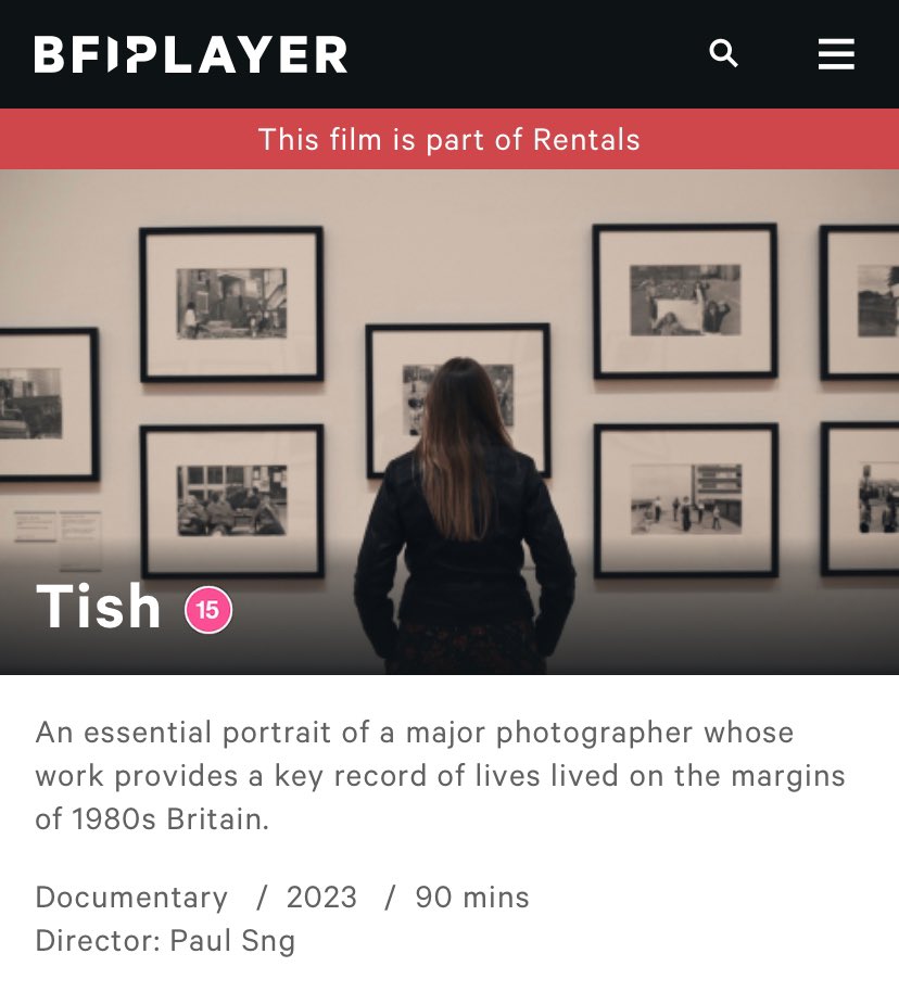 TISH is now available to watch at home or online in the UK & Ireland via @BFIPlayer 🔗 player.bfi.org.uk/rentals/film/w…